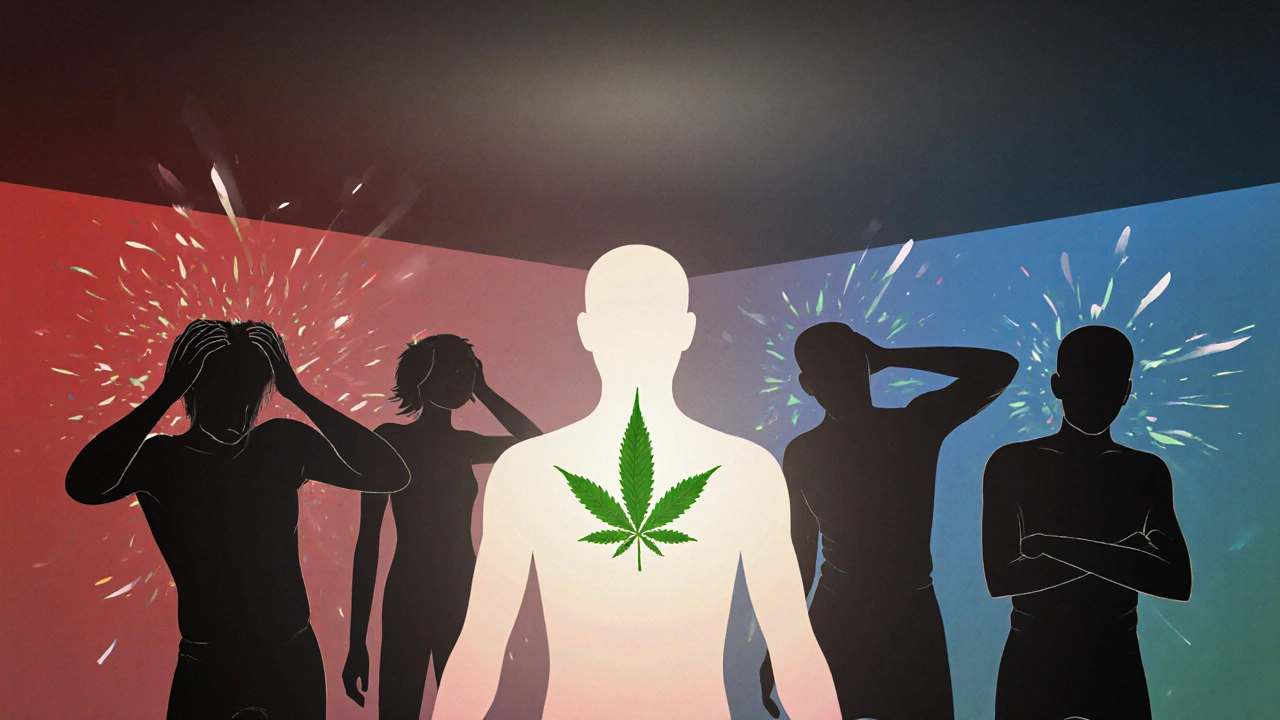 Abstrakte Darstellung eines überlasteten Nervensystems, das durch CBD zur Ruhe kommt