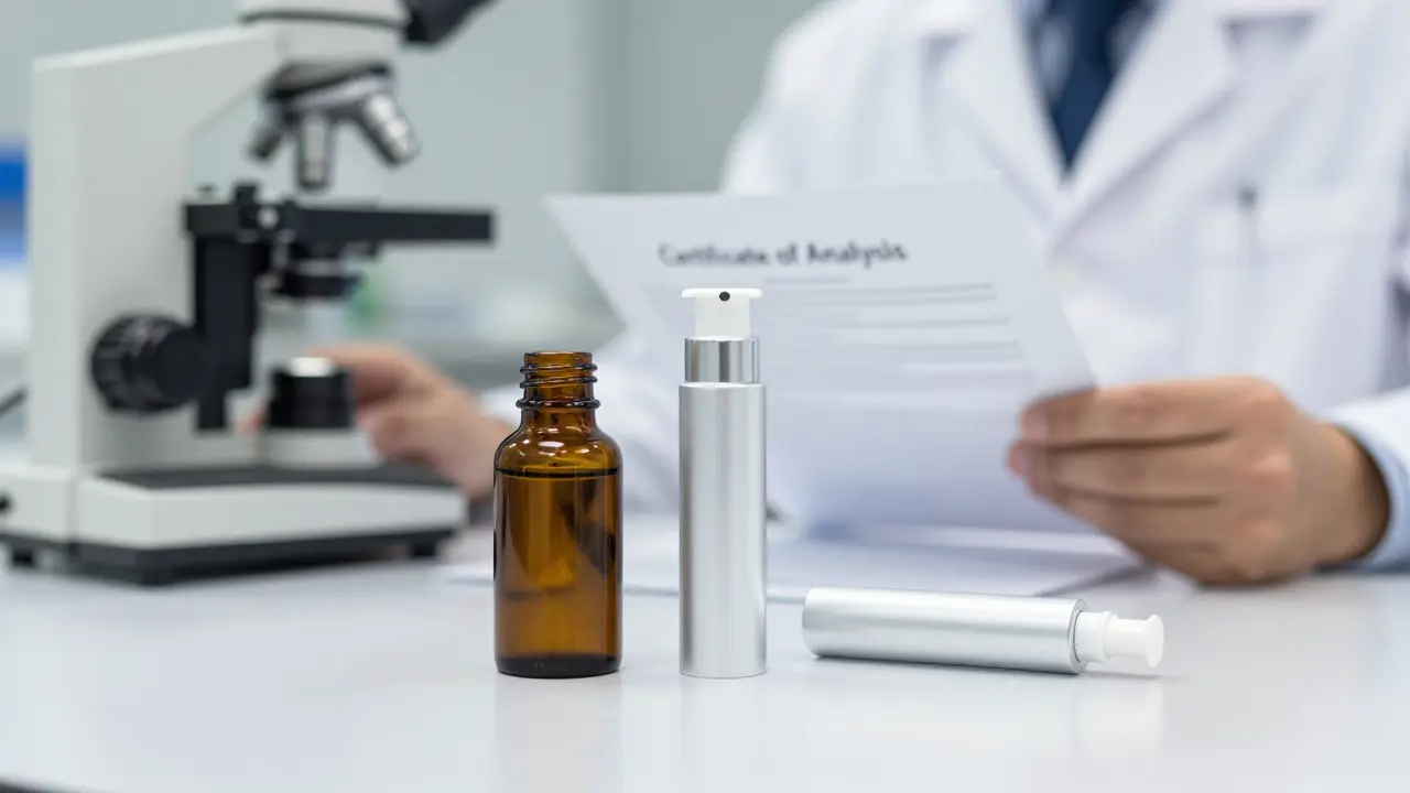CBD-Creme Verpackung im Labor mit Testbericht