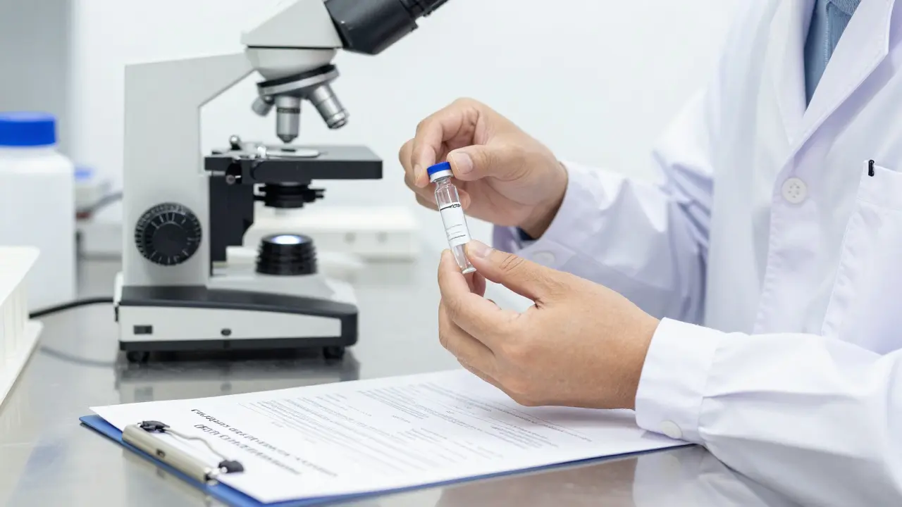 Laborumgebung mit Fokus auf Reinheit und Qualitätskontrolle von Cannabinoiden