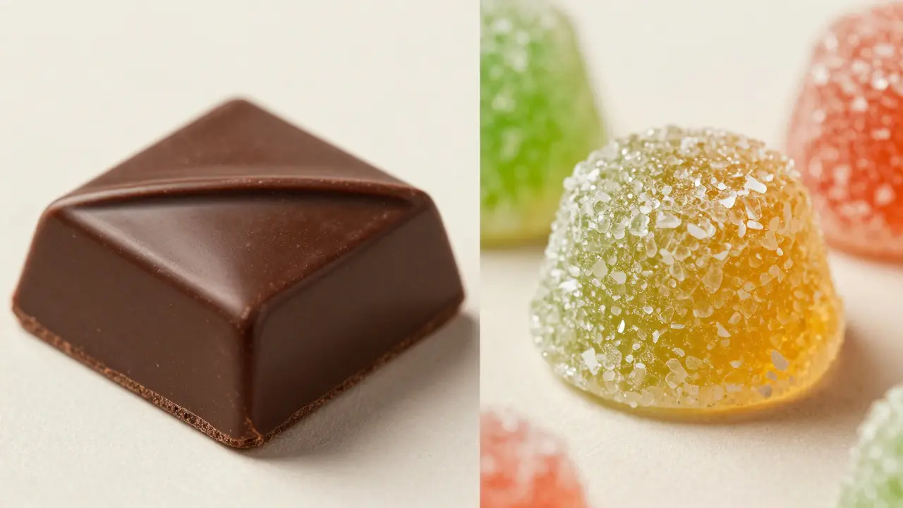 Hartbonbons vs. Cannabis-Schokolade: Sind harte Edibles besser?