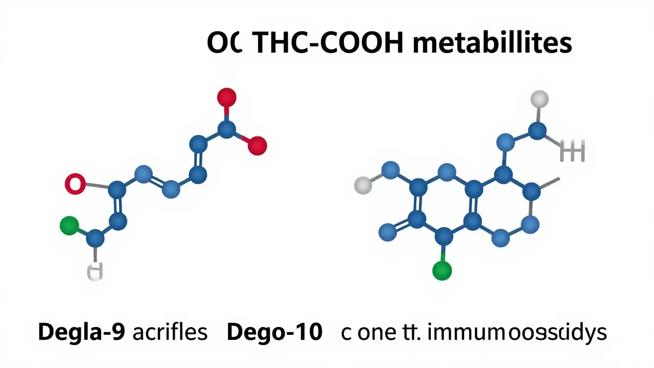 Molekulare Darstellung von THC-Metaboliten, die sich im Test ähneln